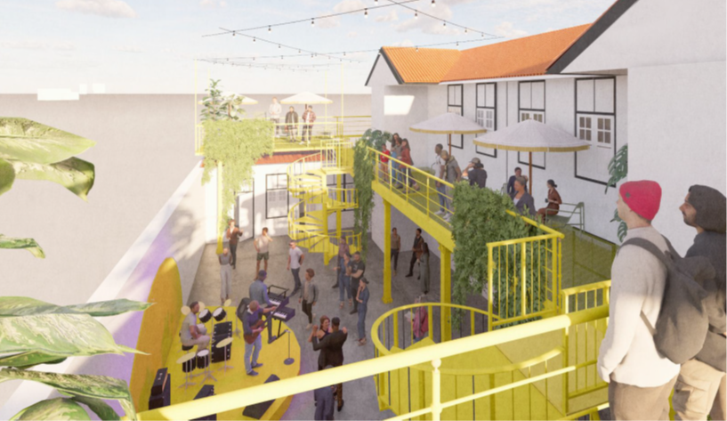 Artist impression of backyard at 52 to 56 Kampong Java Road. Photo Credit: 19SixtyFive Pte Ltd and Turner Works